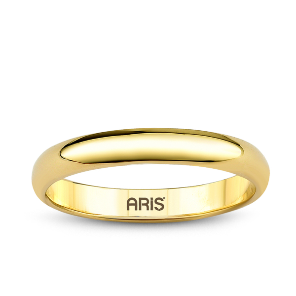 Bombeli Klasik Altın Evlilik Alyans (3 mm) Erkek Modeli