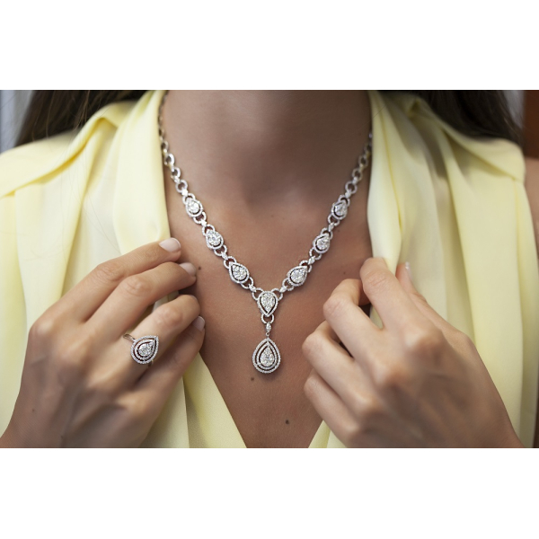 8.12 Karat Pırlanta Damla Effect Gerdanlık