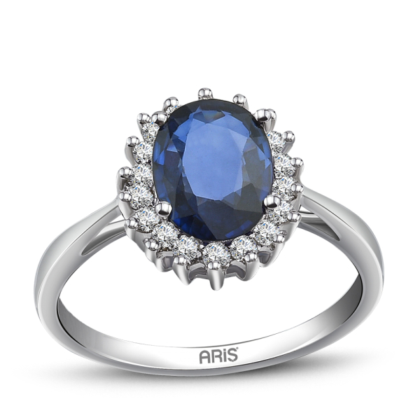 1.19 Karat Oval Safir Pırlanta Yüzük