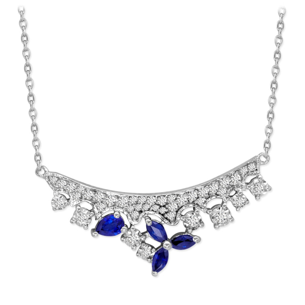 0.80 Karat Pırlanta Safir Miracle Kolye