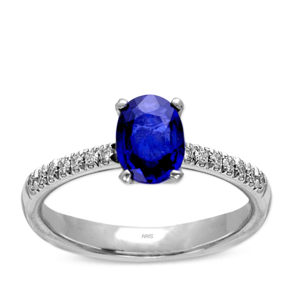 1.22 Karat Pırlanta Safir Yüzük
