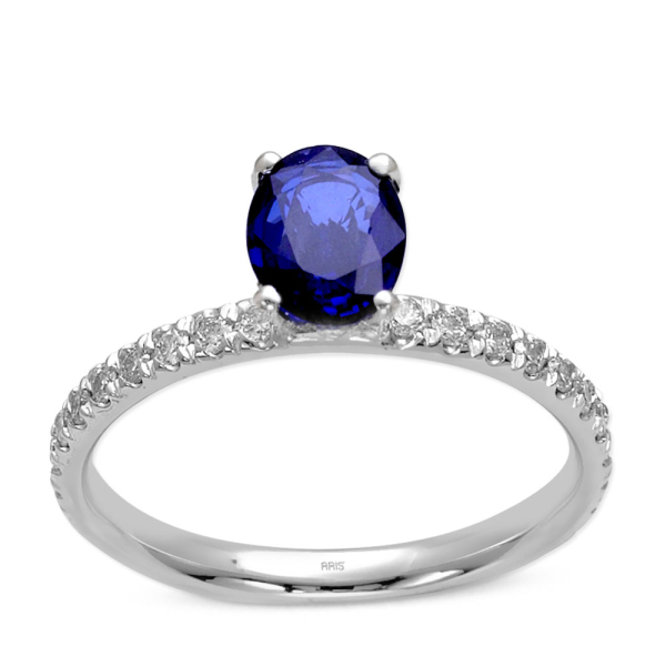 1.42 Karat Pırlanta Safir Yüzük