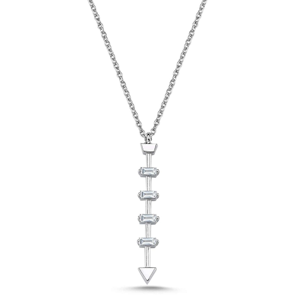 Pırlanta Fantezi Baget Kolye