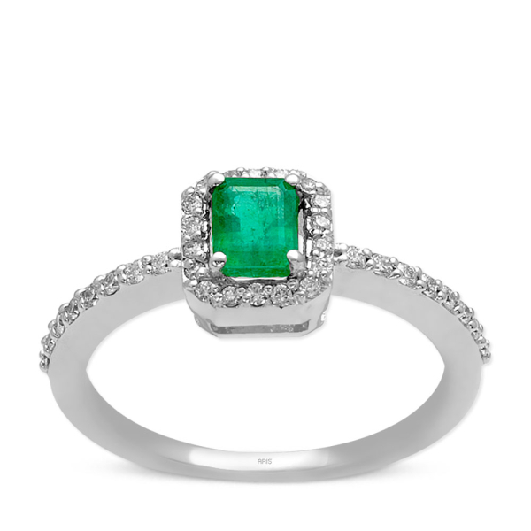 0.78 Karat Pırlanta Zümrüt Yüzük