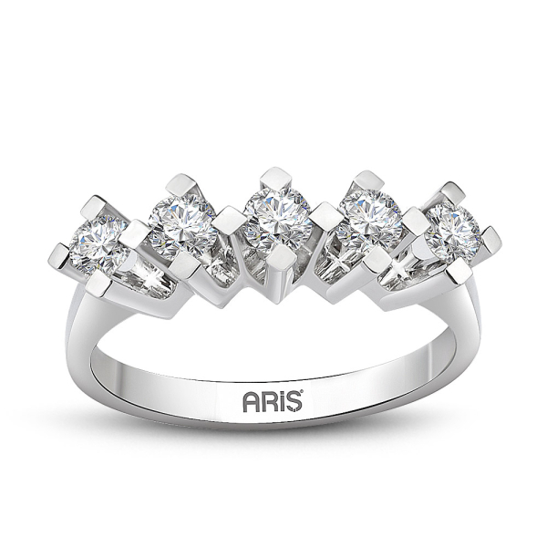 1.00 Karat Pırlanta 5 Taş Yüzük