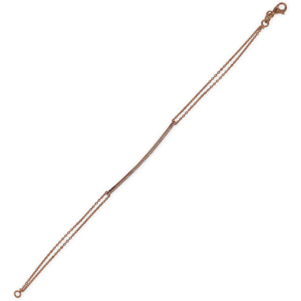 Kırmızı Altın Fantezi Pırlanta Bileklik