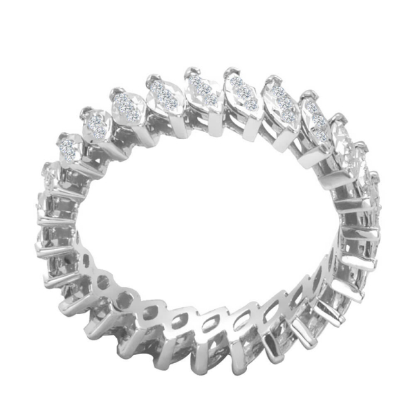 0.50 Karat Pırlanta Markiz Tamtur Alyans