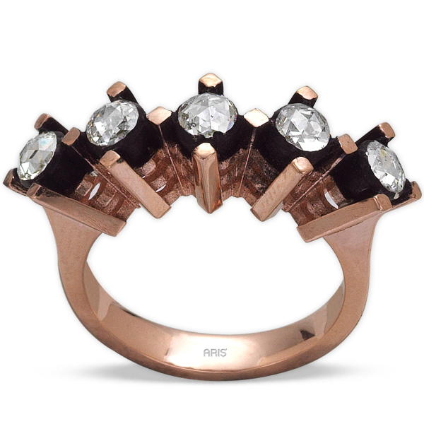 0.67 Karat Elmas 5 Taş Alyans