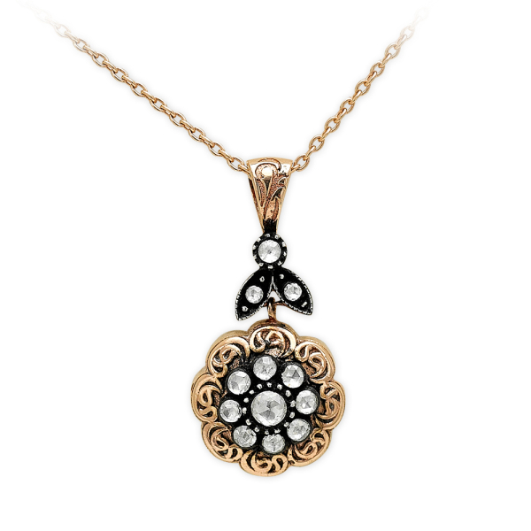 0.22 Karat Elmas Altın Kolye