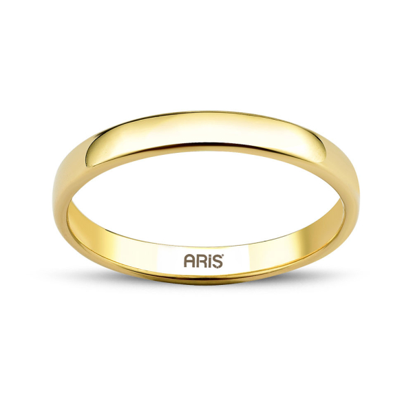 Bombeli Klasik Altın Alyans (3 mm) Erkek Modeli