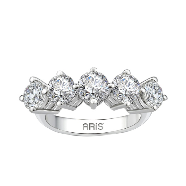 0.85 Karat Pırlanta 5 Taş Alyans