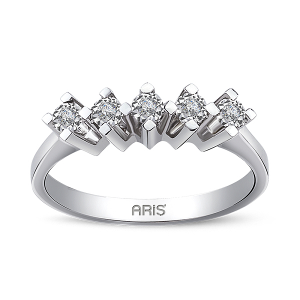 Pırlanta 5 Taş Miracle Alyans (0.75 Ct. Görünümlü)