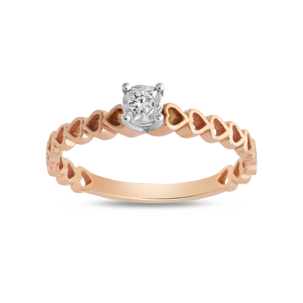 0.25 Karat Görünüm Pırlanta Tektaş Yüzük