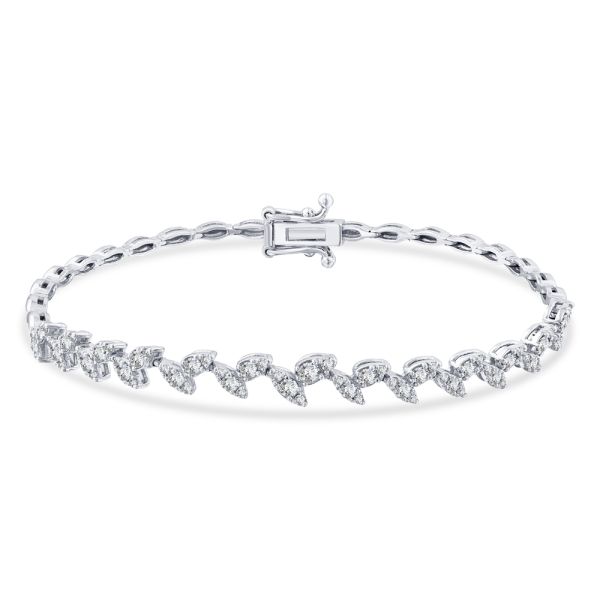 1.02 Karat Yaprak Model Pırlanta Bileklik