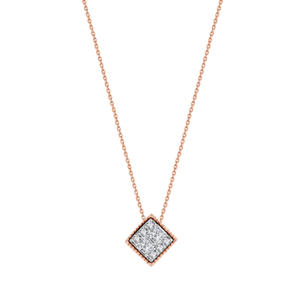 Pırlanta Kare Kolye