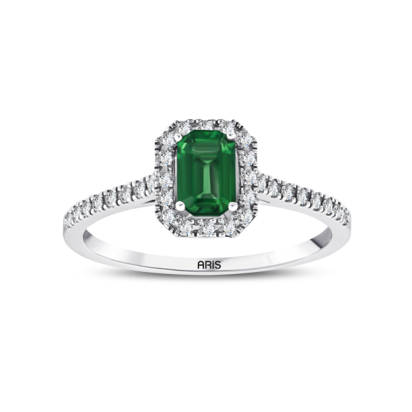 0.70 Karat Zümrüt Pırlanta Yüzük