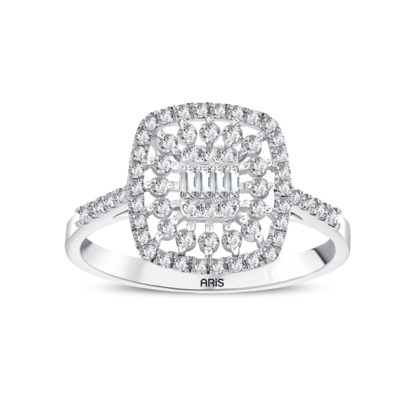 0.46 Karat Pırlanta Baget Yüzük