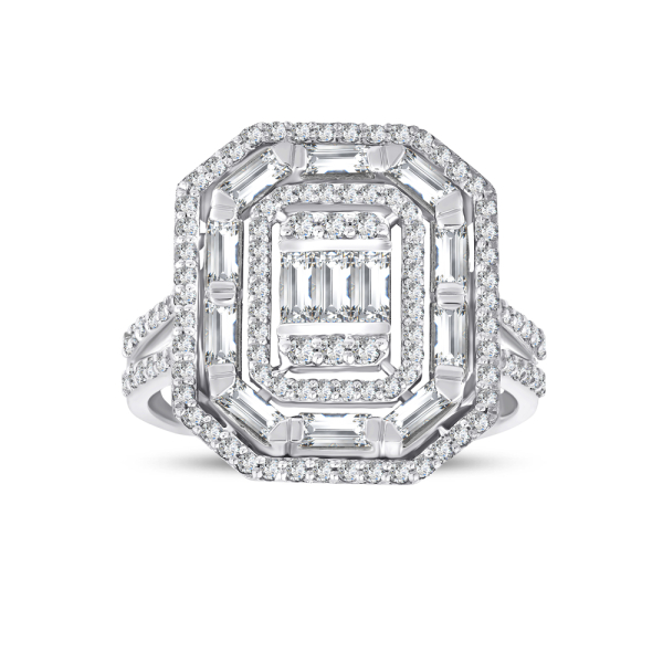 1.03 Karat Pırlanta Baget Yüzük