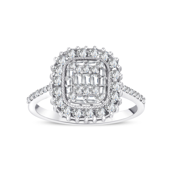 0.69 Karat Pırlanta Baget Yüzük