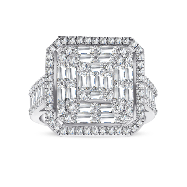 1.63 Karat Pırlanta Baget Yüzük