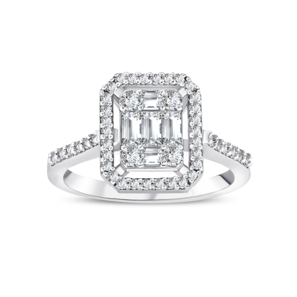 0.64 Karat Pırlanta Baget Yüzük