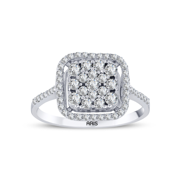 Kare Model Effect Pırlanta Yüzük