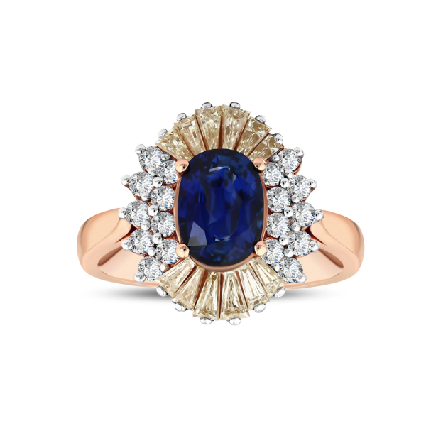 Fancy Colour Safir Pırlanta Yüzük