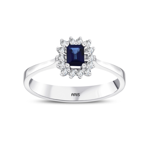 0.43 Karat Safir Pırlanta Yüzük