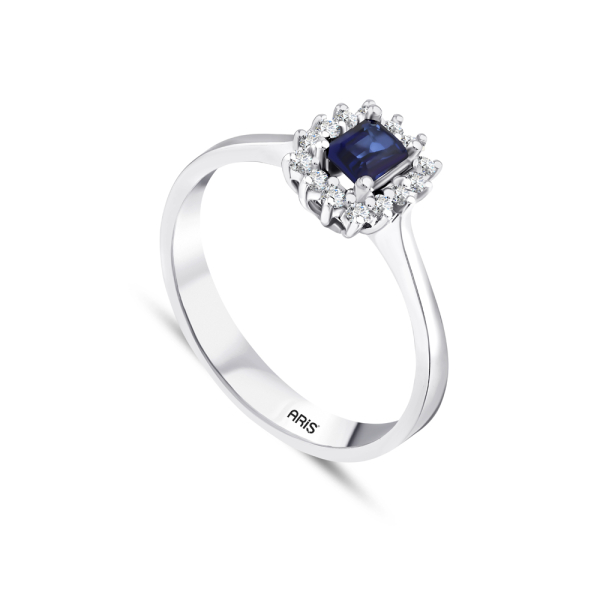 0.43 Karat Safir Pırlanta Yüzük