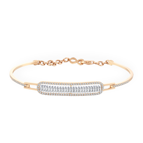 0.87 Karat Pırlanta Baget Kelepçe Bileklik