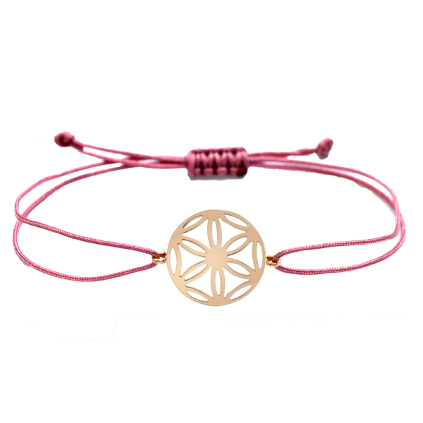 Yaşam Çiçeği Altın İpli Bileklik