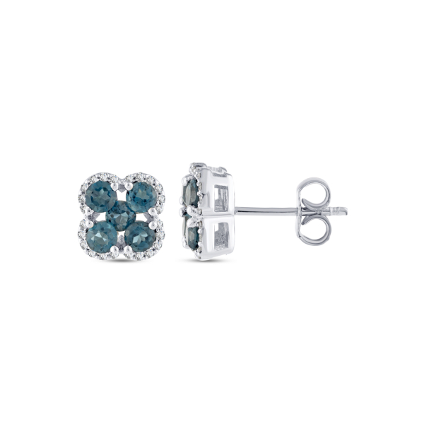 London Blue Topaz Pırlanta Küpe