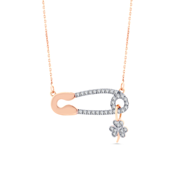 Pırlanta Çengelli İğne Kolye