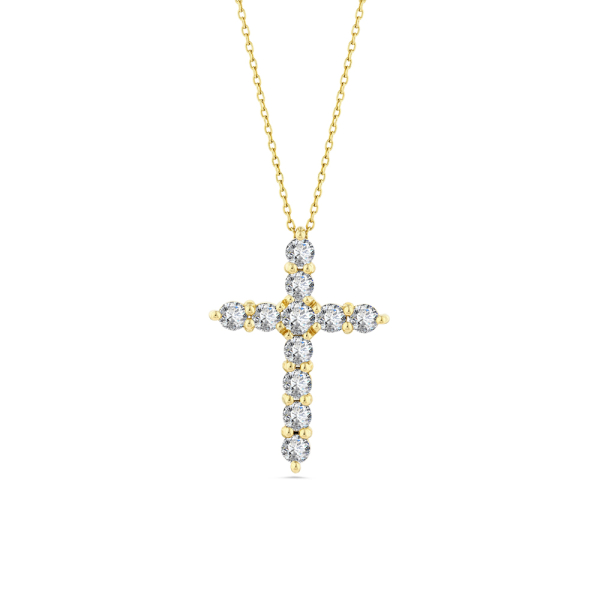 0.59 Karat Pırlanta Haç Kolye