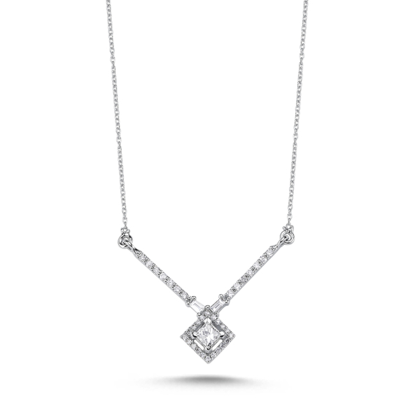 Prenses Kesim Pırlanta Kolye