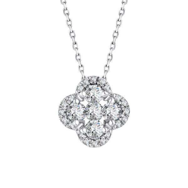 Pırlanta Yonca Kolye