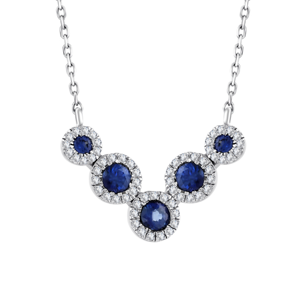 0.67 Karat Safir Pırlanta Kolye