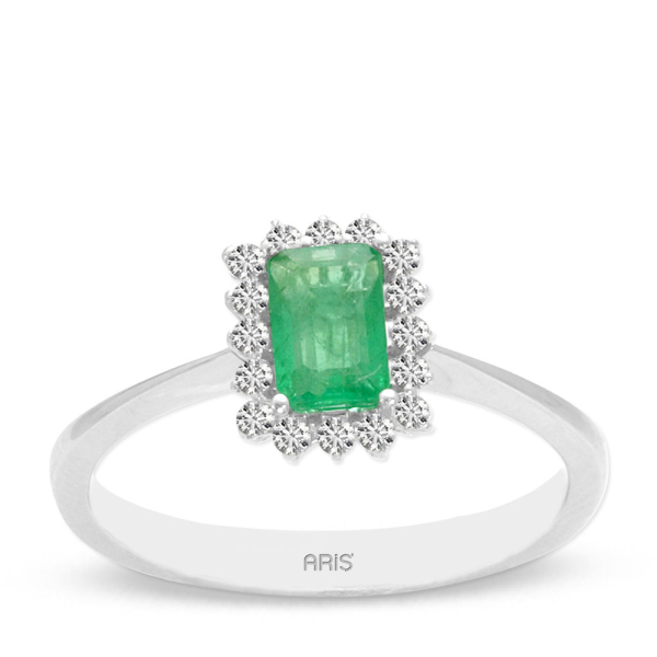 0.56 Karat Zümrüt Pırlanta Yüzük