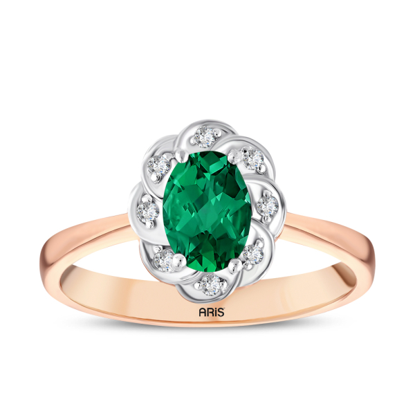 0.81 Karat Pırlanta Zümrüt Yüzük