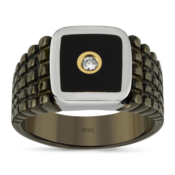 Pırlanta Altın / Gümüş Erkek Yüzük (Unisex)