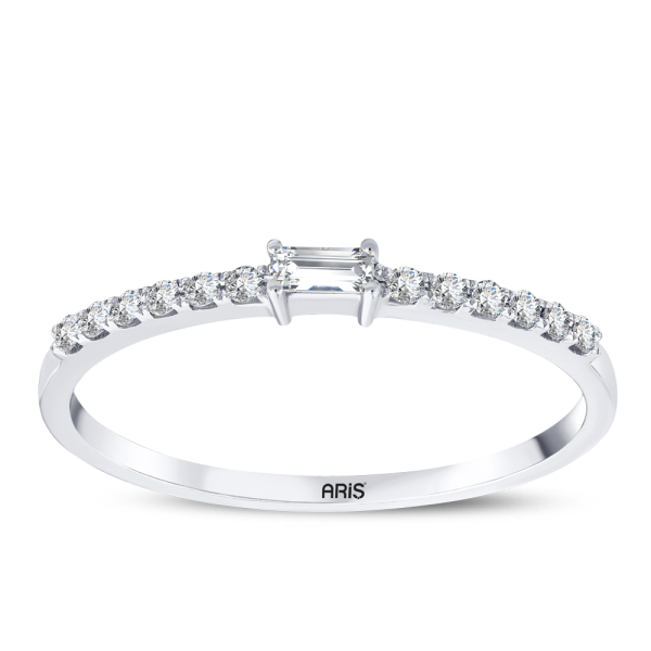 Pırlanta Baget Tektaş Yüzük