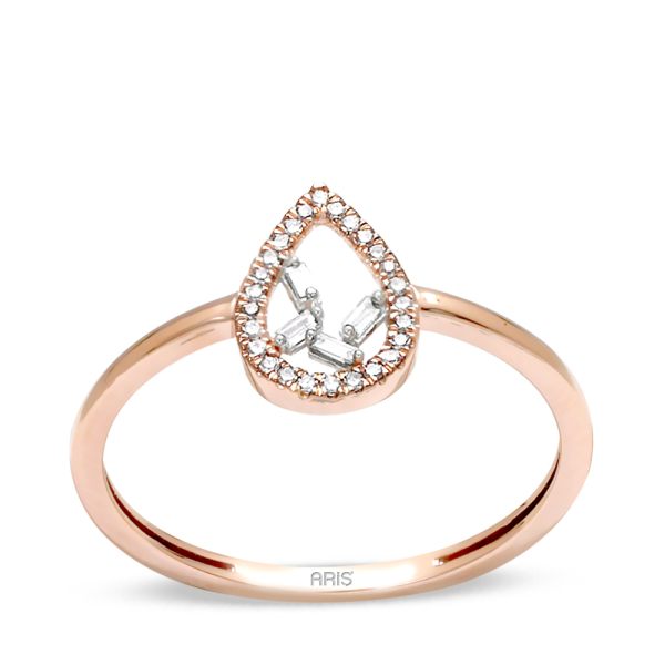 Pırlanta Baget Damla Yüzük