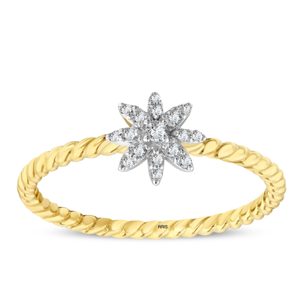 Çiçek Desenli Pırlanta Yüzük