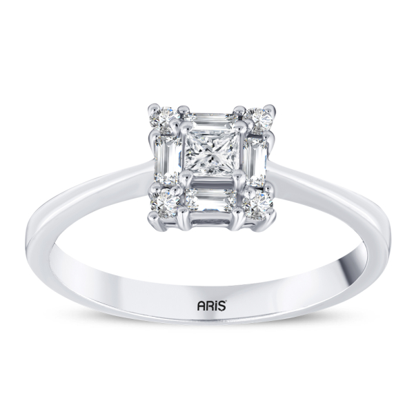 Pırlanta Prenses Kesim Yüzük