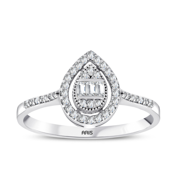 0.23 Karat Pırlanta Baget Yüzük