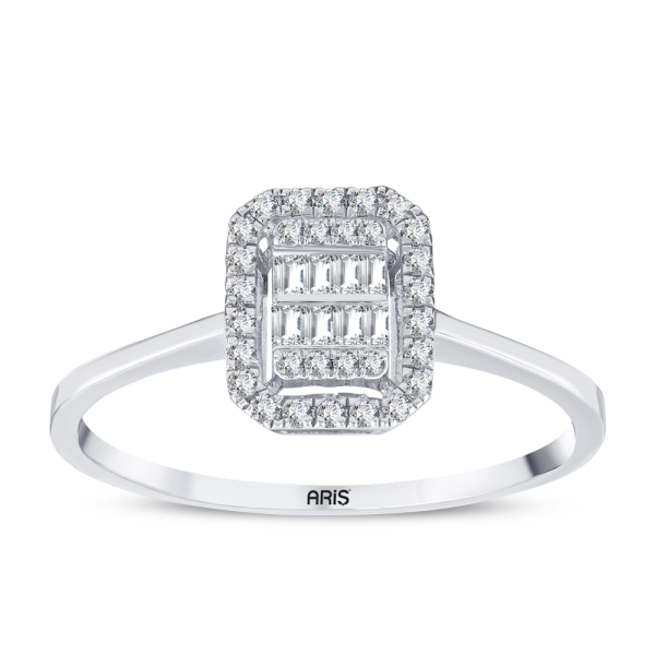 0.20 Karat Pırlanta Baget Yüzük