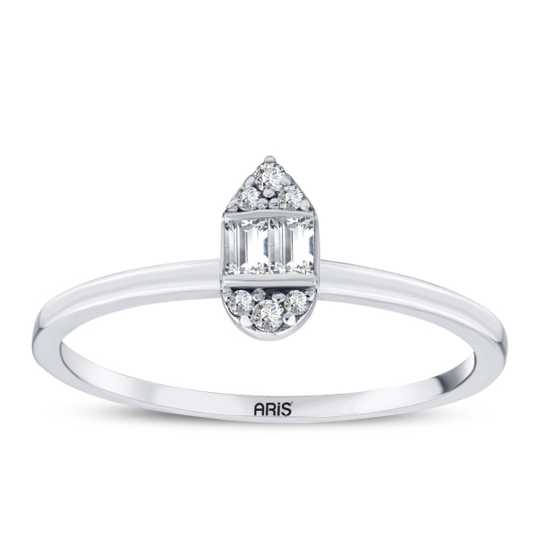 0.11 Karat Baget Pırlanta Yüzük