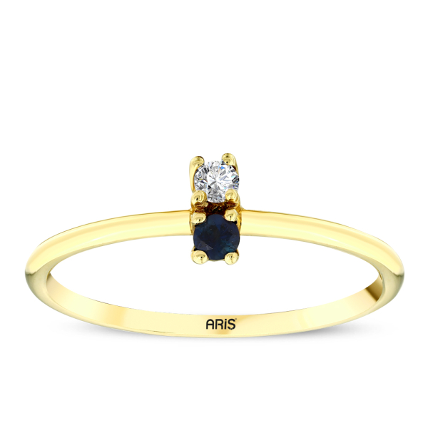 0.10 Karat Safir Pırlanta Yüzük