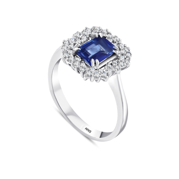 1.03 Karat Safir Pırlanta Yüzük