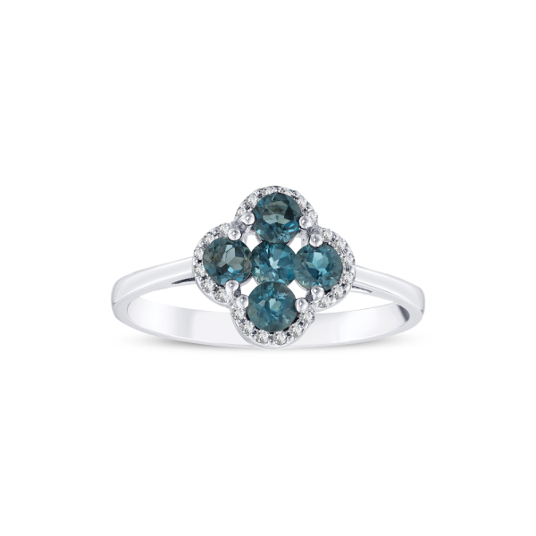 London Blue Topaz Pırlanta Yüzük